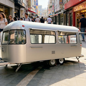 Carrito de Comida Móvil Resistente con Gran Espacio de Almacenamiento, Carrito de Venta de Comida Comercial de Acero Inoxidable para Negocios de Comida Callejera - Product Image 5