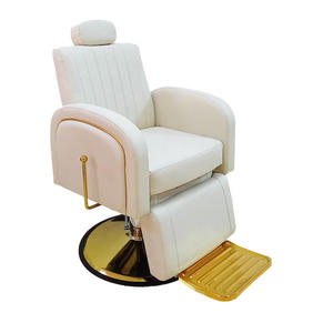 Silla de Salón de Belleza Retro Blanca Personalizable con Logotipo, Silla de Peluquería Adecuada para Salón de Belleza - Product Image 6
