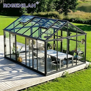 Rogenilan Véritable Serre <span class=keywords><strong>de</strong></span> Jardin <span class=keywords><strong>de</strong></span> Luxe, Verrière d'Été Isolée et Ventilée, Autoportante - Product Image 1