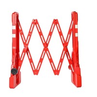 Barrière de sécurité portable extensible, clôture de chantier pliable remplissable d'eau avec bande réfléchissante pour la construction et l'entretien routier