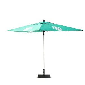 Wholesale Hot Sale Garden Aluminum 2.3m/7.5ft Centre Pole Market Parasol Patio Light Up Umbrella With Solar