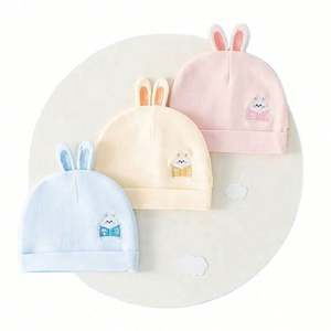 Venta al por Mayor de Gorros Cálidos para Bebés Recién Nacidos con Estampado de Puntos y Dibujos Animados, Diseño Unisex para Playa y Uso Diario - Product Image 2