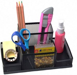 Desk Organizer Desktop Mesh <b>Pen</b> Pencil Holder with 4 Compartments Office Home School Classroom Accessories Cool Supplies - Product Image 3