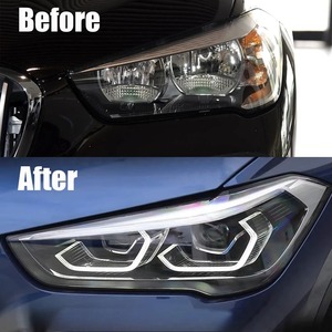 Phares HETOP F48 2016-2019, style Ikon bicolore, éclairage avant amélioré, LED <span class=keywords><strong>X1</strong></span> jaune et blanc, lentille laser, plug and play pour <span class=keywords><strong>BMW</strong></span> - Product Image 2