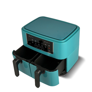 9L Doppelkorb-Heißluftfritteuse ohne Öl mit zwei Kochzonen, digitalem Touch-Display, elektrische quadratische Doppel-Heißluftfritteuse - Product Image 6