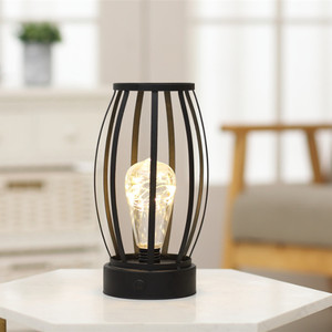 Lámpara de mesa de nido de alambre <span class=keywords><strong>LED</strong></span> moderna para decoración de interiores, alimentada por CA con bombilla de plástico, luz nocturna, luz superior inteligente para el hogar para sala de estar - Product Image 4