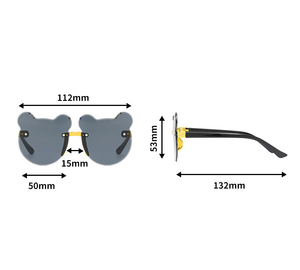 Lunettes de soleil tendance pour bébé, lunettes de soleil de luxe pour enfants, lunettes de soleil sans monture pour garçons, lunettes de soleil ours en peluche, lunettes de soleil pour petites filles, lunettes de soleil pour enfants - Product Image 6
