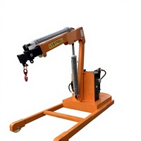 Treuil électrique portable de chantier, mini grue de 1 tonne, télécommande, élingue à chaîne, garantie de 3 ans
