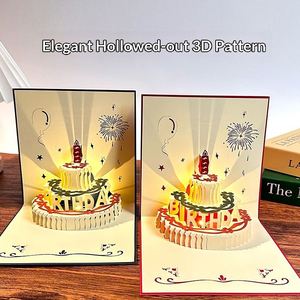 Carte de vœux 3D pop-up Joyeux Anniversaire avec bougie musicale lumineuse, carte de note vierge et enveloppe – Stock US - Product Image 1