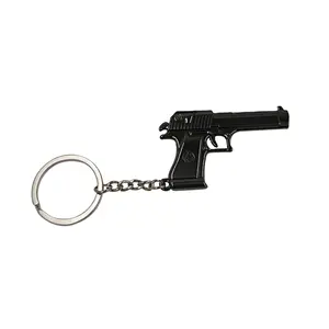 2022 Key chain Manufacturer Custom new design zinc alloy metal gun keychain bronze