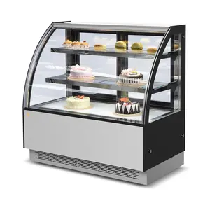 Uae Marmer Glas Gekoelde Supermarkt Cake Gebak Bakkerij Chiller Koelkast Vitrine Met Vitrine Voor Bakkerij Gebruikt