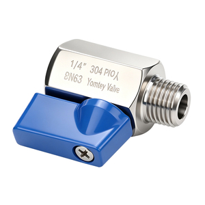 Mini-vanne à boisseau sphérique en acier inoxydable 304 PN63, filetage mâle-femelle, moulage de précision, surface lisse, marquage clair et précis, ODM - Product Image 4