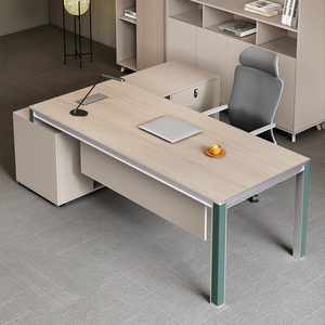Bureau de direction modulaire en forme de L de haute qualité, personnalisé, moderne, en bois, avec certification CE - Product Image 6