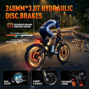 จักรยานไฟฟ้า eAhora 2026 Romeo Pro 3 มอเตอร์คู่ ระยะทางไกล ยางใหญ่ ระบบกันสะเทือนเต็มรูปแบบ จักรยานเสือภูเขาไฟฟ้า สำหรับผู้ใหญ่ - Product Image 2