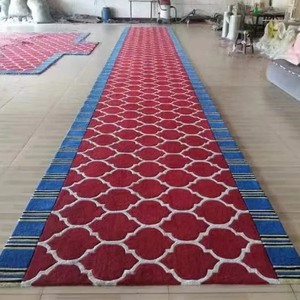 Alfombras de lana y acrílico hechas a medida Alfombras hechas a mano con diseño de rayas de fibra natural para hotel en casa