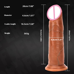 Joypark 7.88 Inch Realistische Penis Voelt Als Huid Enorme Zuignap Anale Glijdende Voorhuid Dildo 'S Voor Vrouwen Vloeibare Siliconen Dildo - Product Image 6