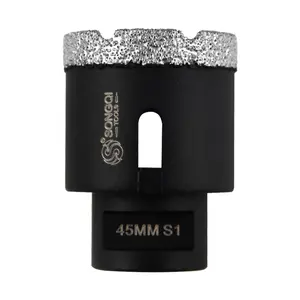 SONGQI 18MM -150MM 스크럽 진공 납땜 다이아몬드 코어 드릴 비트 구멍 톱 도자기 대리석 G 용 다이아몬드 드릴 비트