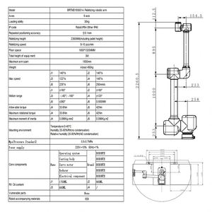 Robot de Paletización Móvil Ágil de 6 Ejes JJD BRTMD193001A con PLC, Caja de Cambios y Motor Capacidad de Carga de 30 kg, Rango de Trabajo de 2350 mm, Carga Personalizada - Product Image 2