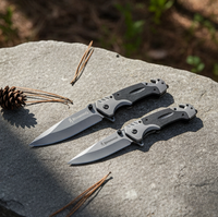 Couteau pliant 440C en gros avec manche en bois, prix d'usine pour la randonnée en plein air, le camping, l'usage domestique, couteau de poche EDC, support OEM