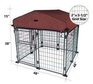 Vente en gros, haute qualité, populaire, toutes les tailles, extérieur, grands chenils pour chiens de compagnie, cages en métal - Product Image 2
