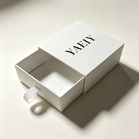 Boîte à tiroir texturée de luxe avec logo personnalisé, emballage cadeau en carton pour parfum, flacon cosmétique, flacon de sérum et ampoule