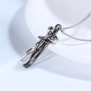 FCJ Unisex semplice temperamento clavicola collana amore abbraccio gioielli per uomo e donna regalo amante di san valentino