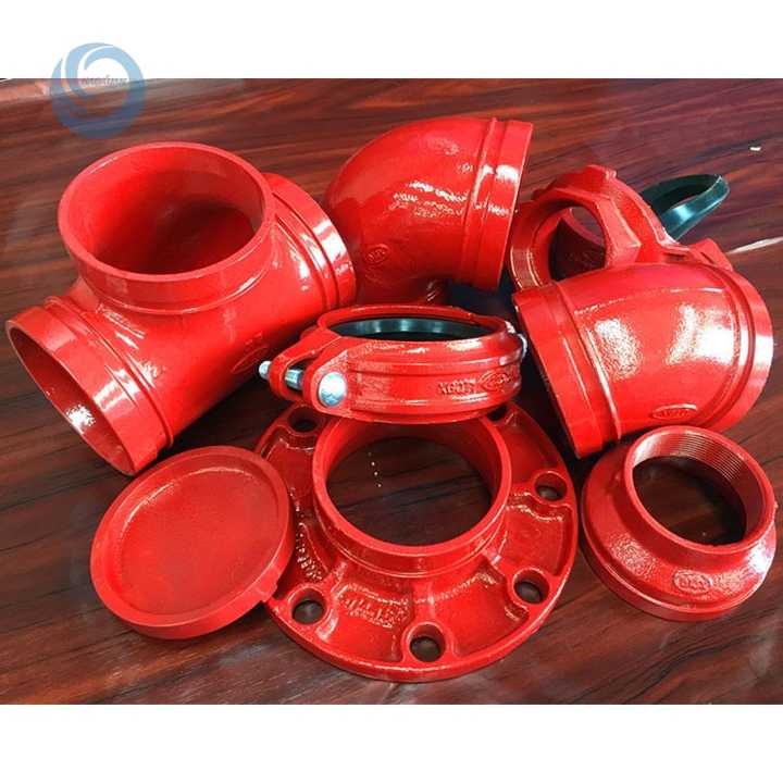 Grooved Pipe Fittings Fire Industrial Clamp Connector Ductile Iron groove Clamps