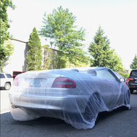 Housse de voiture en plastique poly transparent