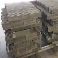 Mosaïque en pierre de marbre à grain de bois gris, carreaux muraux texturés 3D pour mur TV et décoration commerciale