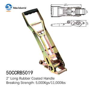 สายรัดรั้ง<span class=keywords><strong>แบบ</strong></span>มีหัวเข็มขัด HIDEA ขนาด 2 นิ้ว ด้ามจับเหล็กเคลือบยาง ทนทาน รับน้ำหนักได้ 5000 กก. สำหรับยึดสินค้า - Product Image 2