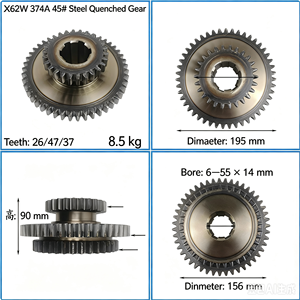Fabricación de Engranajes Dentados Dobles para la Industria Agrícola: Acero, Plástico, Nylon, Metal, Acero Inoxidable, Latón, Aluminio, Carbono - Product Image 4
