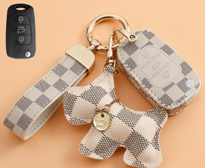 Funda de Cuero de Lujo para Llaves de Coche <span class=keywords><strong>KIA</strong></span> K3 K2 Sportage K5 Cross <span class=keywords><strong>Stonic</strong></span> K4 KX5 KX3 KX7, Protector de Llaves, Accesorios Interiores - Product Image 1