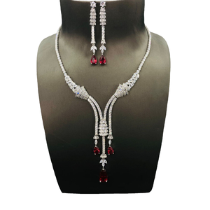 Pendientes de Lujo Largos con Colgante, Estilo Barroco Retro Europeo Medieval, Plata, para Novia, Vestido de Boda, con Circonita Corte Pera - Product Image 4