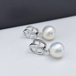 ถาดเปล่าสำหรับทำเครื่องประดับมุก DIY เงินแท้ S925 รุ่น Light Edition พร้อมตัวล็อคต่างหูเงิน สำหรับใส่ลูกปัดมุกขนาด 9-15 มม. สำหรับทำต่างหูมุก - Product Image 2