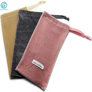 Best Quality Low MOQ Custom Print Logo microfiber cover bag soft cloth material glasses case bag eye and sun suede glasses pouch