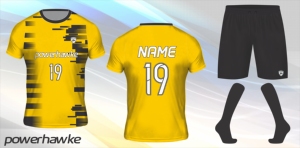 Prohawke Full Set Soccer Uniform Half Sleeve <b>T</b>-<b>shirt</b> Jersey and Shorts with Customized Logo Team Name Custom Color - Product Image 4