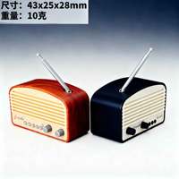 Casa de muñecas BJD, miniatura de radio clásica retro, modelo de simulación, 8 puntos, 6 puntos, ob11gsc, artesanía de plástico