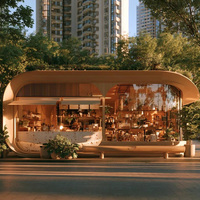 Vitrine de comptoir de bar pour boulangerie et café, avec éclairage LED, pour présentation de produits de boulangerie, conception de magasin de café, solution tout-en-un