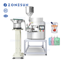 ZONESUN ZS-SVFC1P pompe à Rotor de table automatique Servo rotatif pâte quantitative bec verseur poche remplissage capsulage Machine