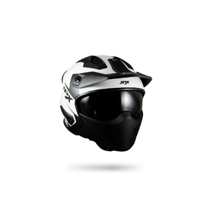 El casco integral modular JPX MX 726 R en blanco perla sólido combina un diseño elegante con características de comodidad y seguridad superiores. - Product Image 1