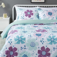 Ensemble de literie 3 pièces, housse de couette imprimée avec des dessins animés mignons, housse de couette douce avec taies d'oreiller pour la décoration de la chambre