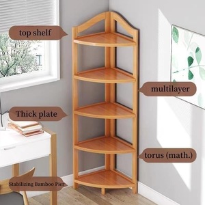 Corner <b>shelf</b>, floor-standing kitchen triangular corner cabinet, modern minimalist bedroom storage <b>rack</b>, export custom model. - Product Image 4
