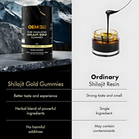 Herborigen Himalayan Gold Bodywise Shilajit Gummies pour adultes, complément alimentaire avec antioxydants, soutien immunitaire et gestion de l'énergie