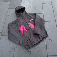 Veste coupe-vent en nylon thermochromique personnalisée, imperméable, veste réactive, veste à col montant sensible à la température