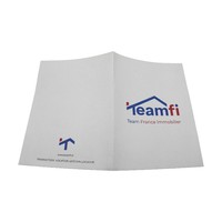 Porte-documents de présentation pour la recherche académique de qualité supérieure, en papier avec impression UV, avec emplacement intégré pour cartes de visite, pour conférences
