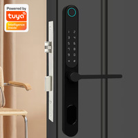 Serrure de porte intelligente numérique mince coulissante en alliage d'aluminium de haute qualité, étanche, à vente chaude, avec application Tuya Ble intelligente