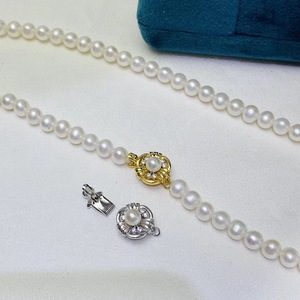 Accessoire en argent S925 pour la création de bijoux, style tendance, boucle perlée faite à la main, simple/double, pour chaîne de pull, collier, entretoises de bijoux MM - Product Image 3