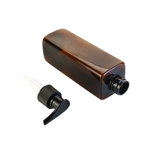 Rỗng hổ phách <span class=keywords><strong>100ml</strong></span> 250ml mỹ phẩm gói chất lỏng xà phòng cơ thể Lotion Bơm vuông Pet nhựa chai dầu gội đầu - Product Image 3