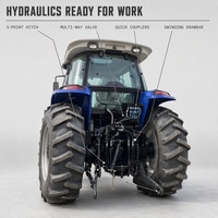Tracteur agricole de 160 CV avec cabine climatisée et pompe hydraulique haute capacité pour les travaux d'entretien des plantations