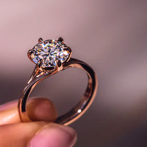 Women's Engagement & Wedding Anniversary Ring Art Deco Style with Cut <b>Diamond</b> Halo Sterling Silver Bridal Halo Set - Product Image 5